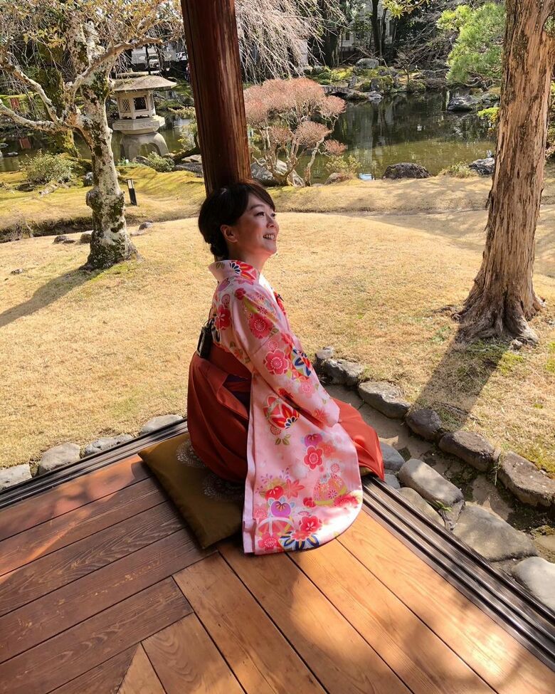 NHK Worldのロケで三島に行き久しぶりの着物姿