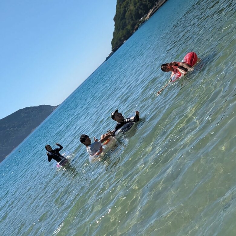 中学1年生のとき、家族で海水浴に