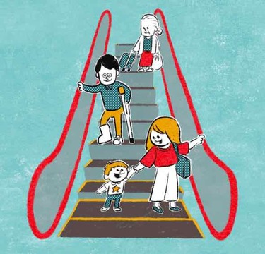 エスカレーターの片側乗りに警鐘！危ない目にあった親子は48％も