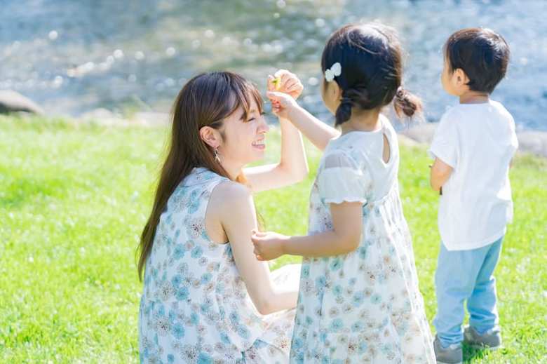紺野あさ美さんと子どもたち