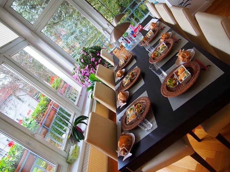 海外で開催した料理教室で完成したお料理