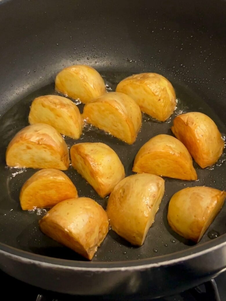 こんがり揚げ焼きにする