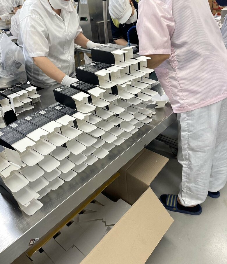 CAROME.Skinの韓国の工場の様子