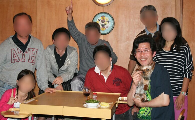 2012年、那須の別荘で親戚や愛犬・ランカと楽しい時間を過ごした