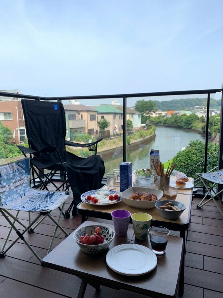 「癒される！」自宅テラスで朝食をいただくことも多いそう