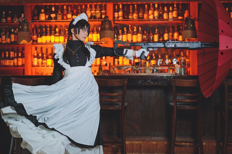 『BLACK LAGOON』に登場するキャラクターのコスプレ。自身で写真集も作ったそう