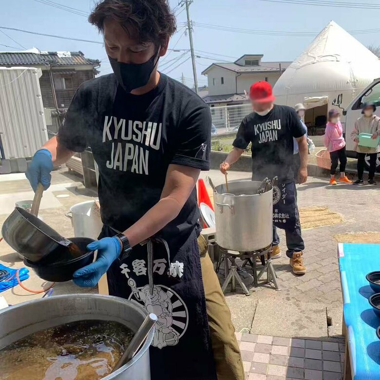 被災経験の知見を活かし、能登地震では炊き出しの支援も