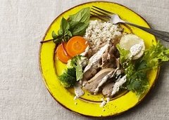 ご飯＋蒸し鶏＆温野菜レシピ