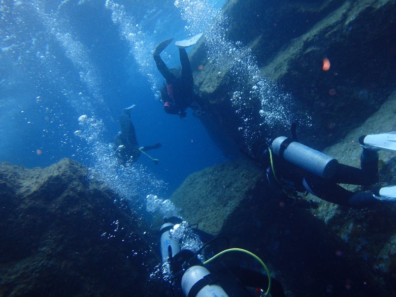 プライベートでは会社の仲間とダイビングを楽しむことも