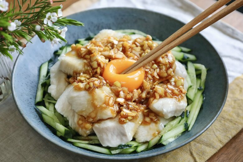 卵黄を崩しながらいただきます！