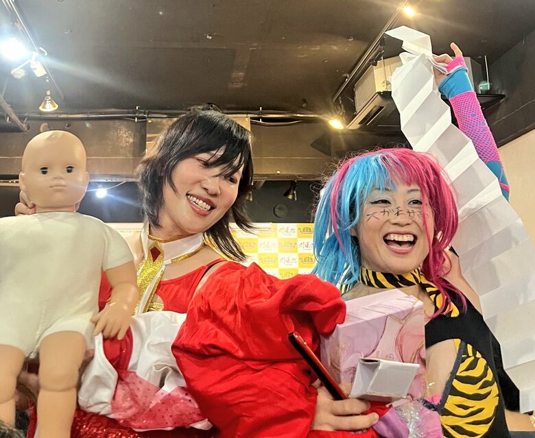 産後、「SUGAMOプロレス」に復帰したときの1枚