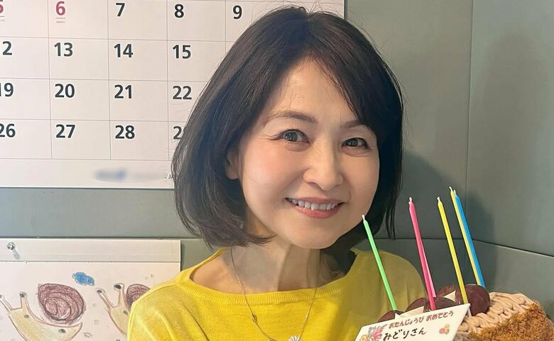64歳のお誕生日にケーキをいただく