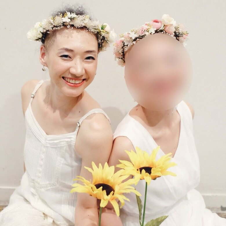 冠花の会の活動にて、初めての花冠のイベント