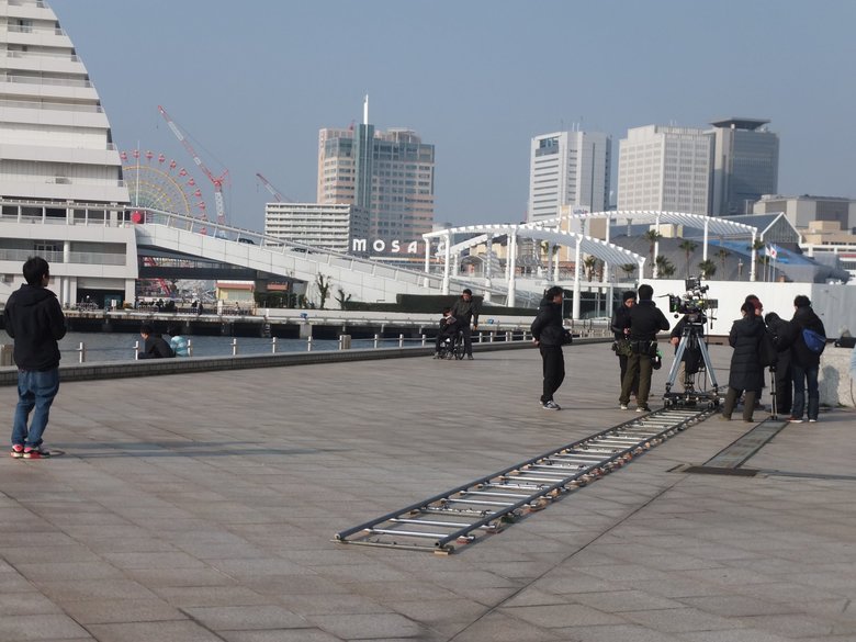 神戸市でのロケの風景