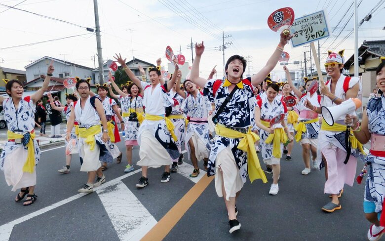 茨城県笠間市で開催されるねぶた祭りにも会社のメンバーで参加