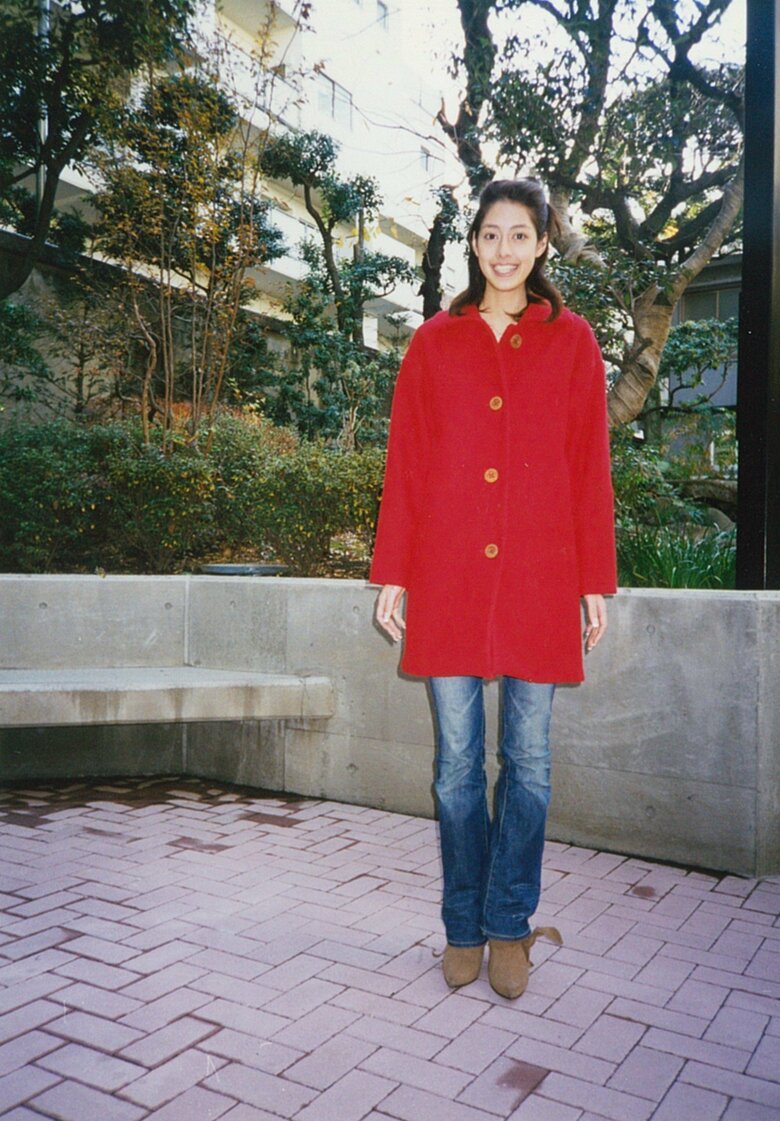 モデルを始めた頃の森さん。当時からスタイルの良さが際立つ