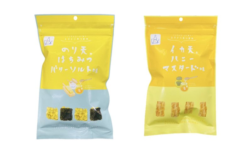 2022年11月には新商品「イカ天ハニーマスタード味」と 「のり天はちみつバターソルト味」の発売も