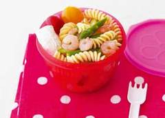 えびとアスパラのサラダパスタ弁当のレシピ