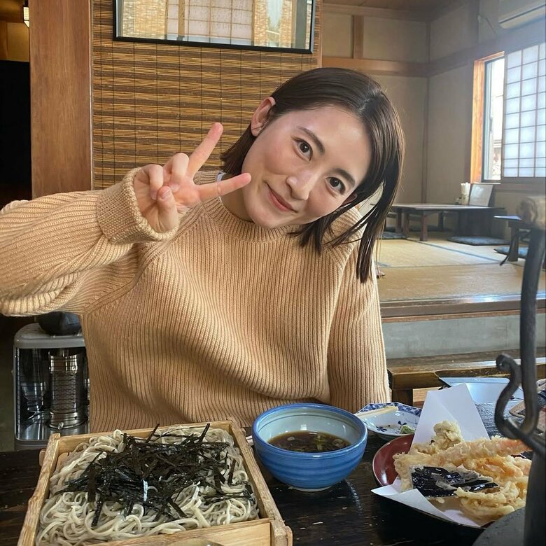 休日に好きなお蕎麦屋さんでリラックスした福田さん 