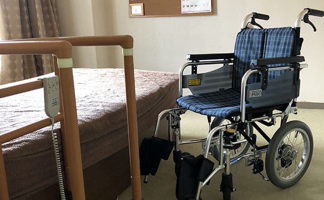 レンタルしていた車椅子は返却前に写真に収めた