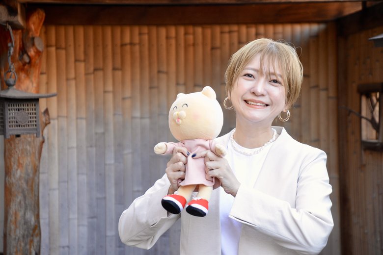 自分のキャラのぬいぐるみとの2ショット