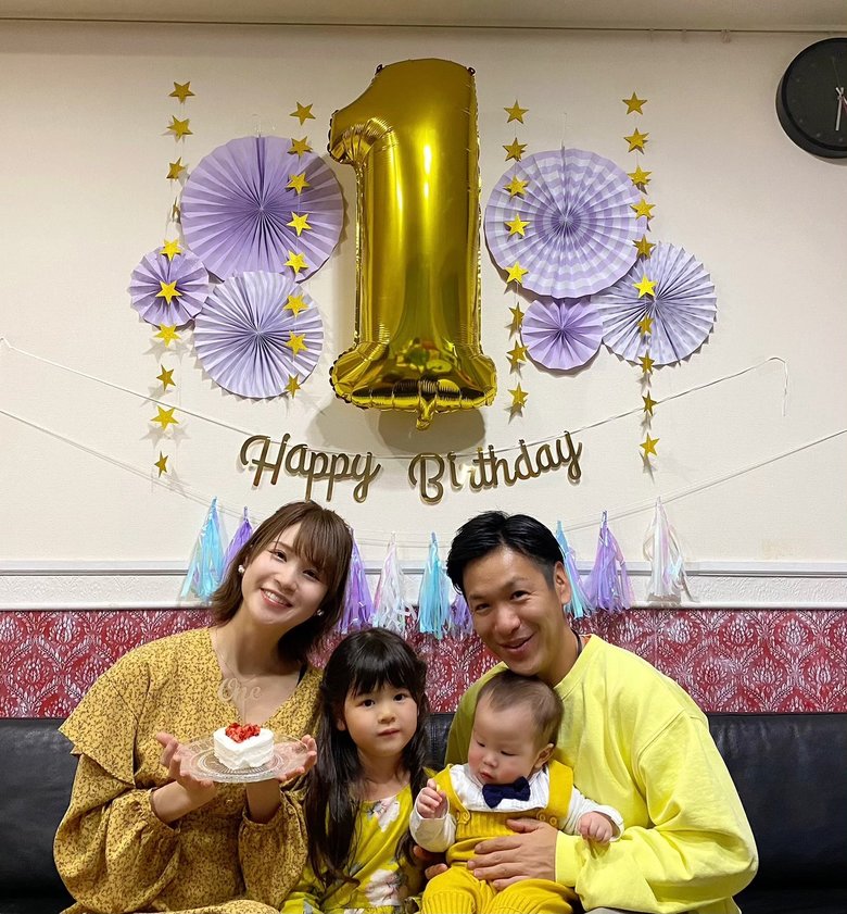 長男1歳の時のお誕生日にて