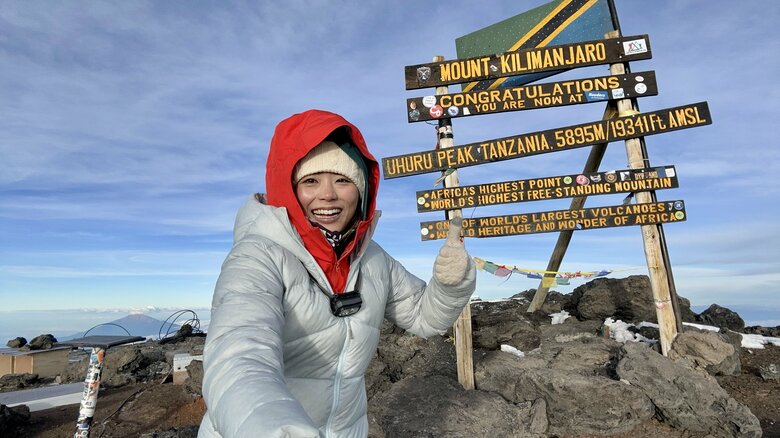 キリマンジャロ山頂にて