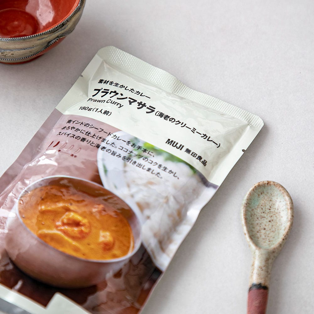 無印良品のレトルトカレー(プラウンマサラ/海老のクリーミーカレー)