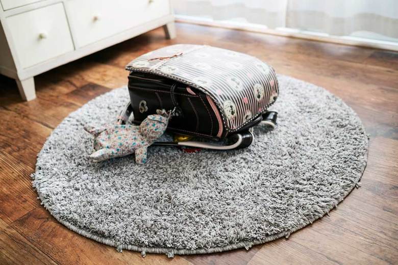 ▲抗菌防臭 フロアマット（PBシャギー GY 直径90）　1,343 円（税抜）