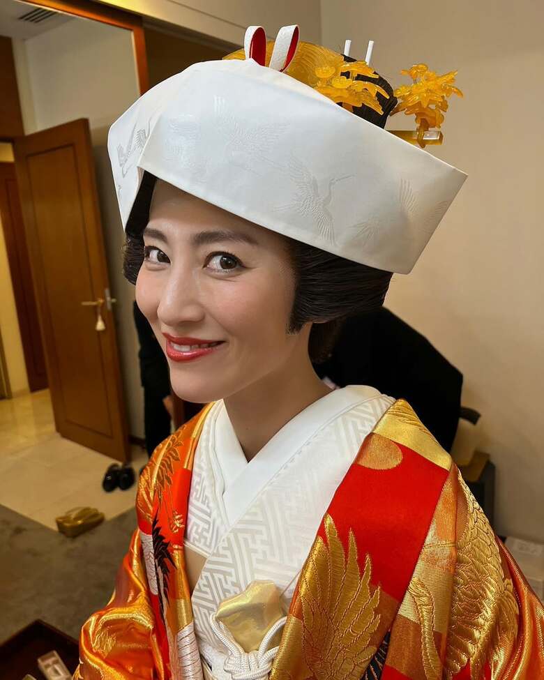 2023年10月、コロナ禍のため3年越しの結婚式和装にて