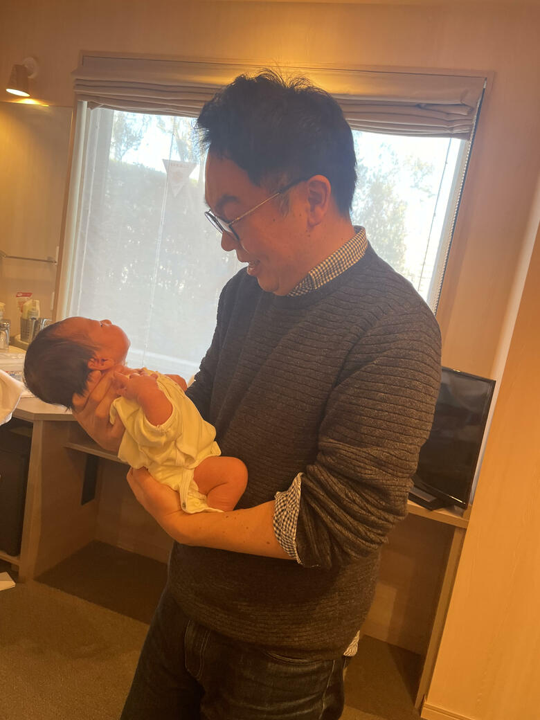 息子が生まれた次の日に産院で
