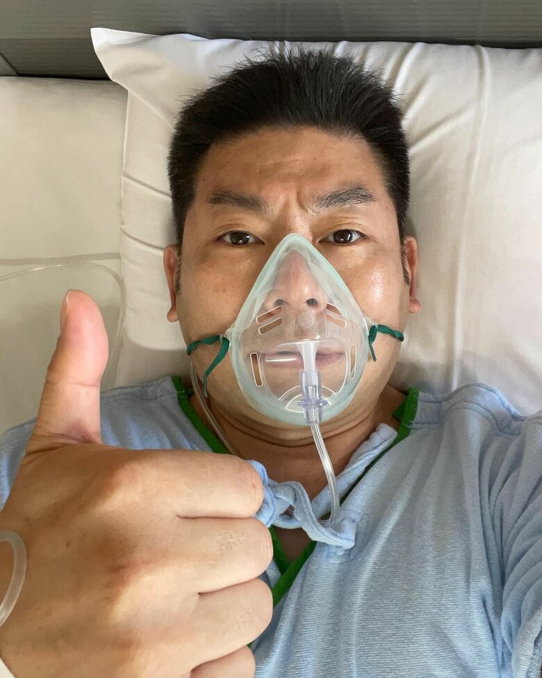 初めての救急車、手術、入院を経験（Instagramより）