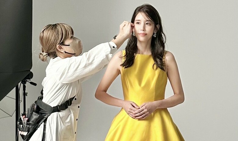 撮影中の金子さん