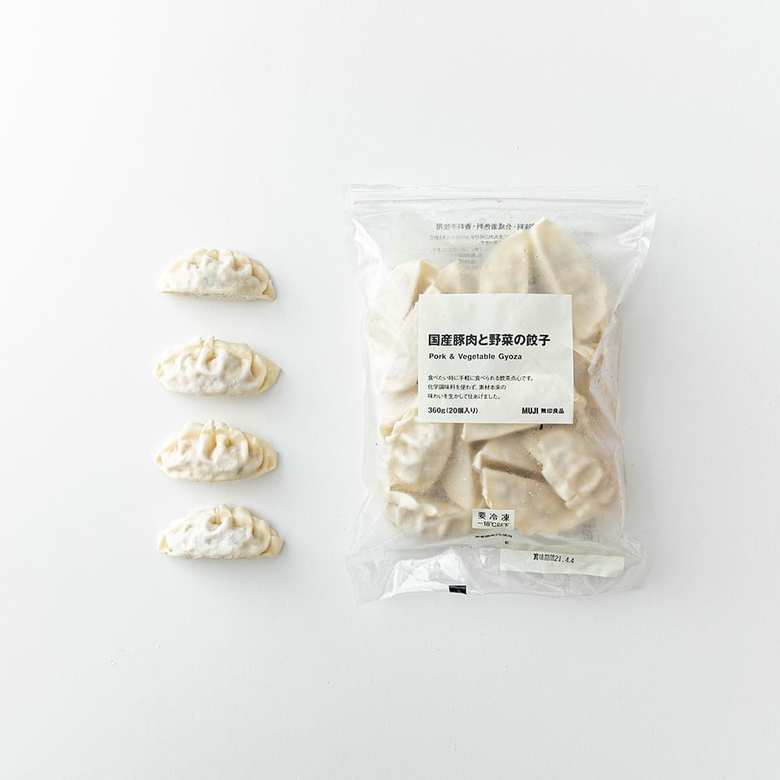 無印良品の冷凍国産豚肉と野菜の餃子