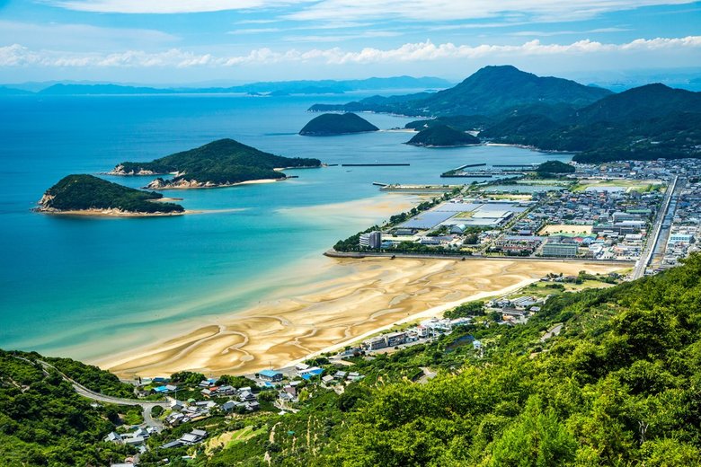 高台から見た父母ヶ浜